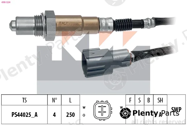 KW 498524 — Lambda Sensor Made in Italy - OE Equivalent