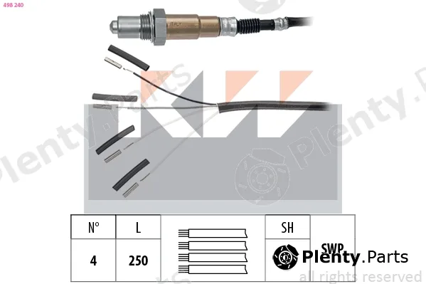 KW 498240 — Lambda Sensor Made in Italy - OE Equivalent