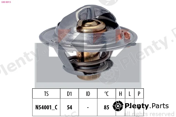 KW 580801S — Thermostat, coolant Made in Italy - OE Equivalent