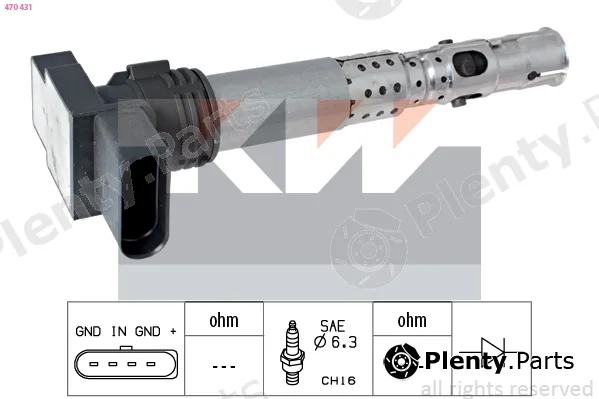 KW 470431 — Ignition Coil Made in Italy - OE Equivalent