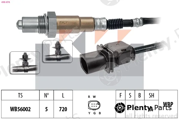 KW 498478 — Lambda Sensor Made in Italy - OE Equivalent