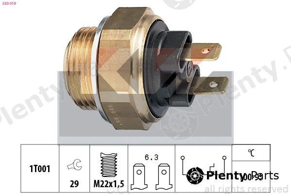 KW 550019 — Temperature Switch, radiator fan Made in Italy - OE Equivalent