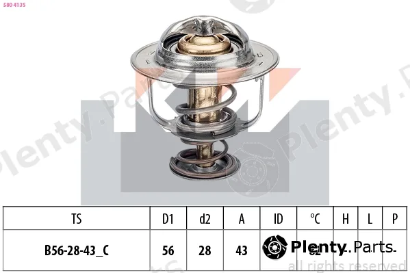 KW 580413S — Thermostat, coolant Made in Italy - OE Equivalent