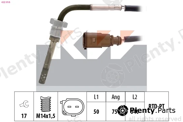 KW 422018 — Sensor, exhaust gas temperature Made in Italy - OE Equivalent