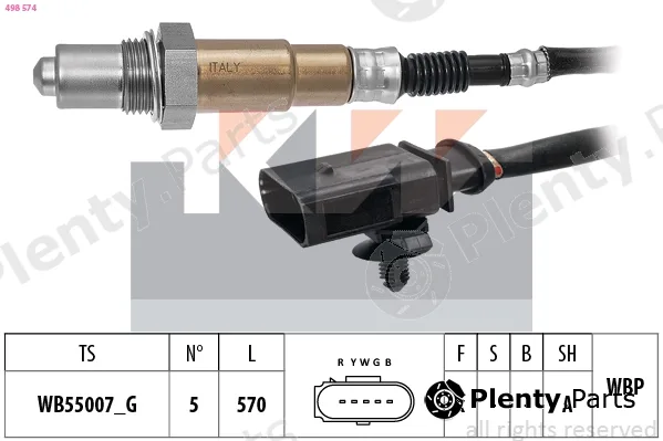 KW 498574 — Lambda Sensor Made in Italy - OE Equivalent