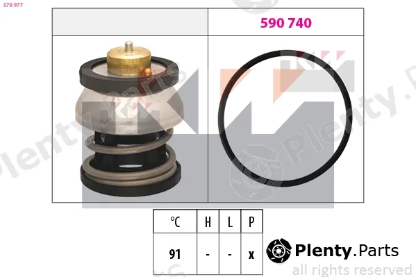 KW 579977 — Thermostat, coolant Made in Italy - OE Equivalent