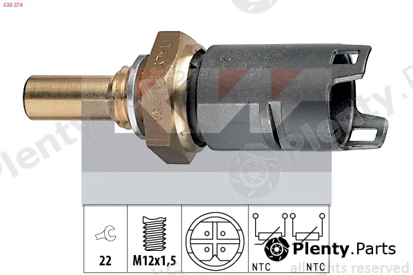 KW 530274 — Sensor, coolant temperature Made in Italy - OE Equivalent