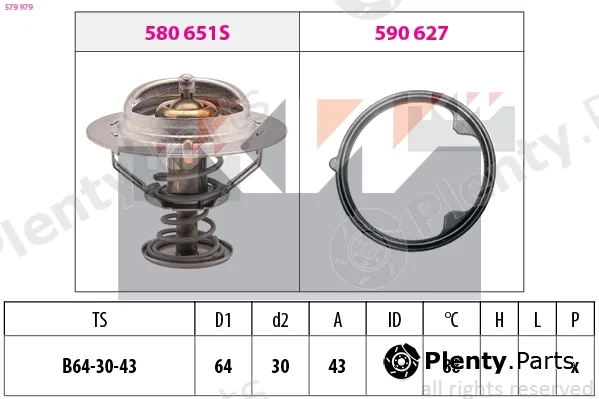 KW 579979 — Thermostat, coolant Made in Italy - OE Equivalent