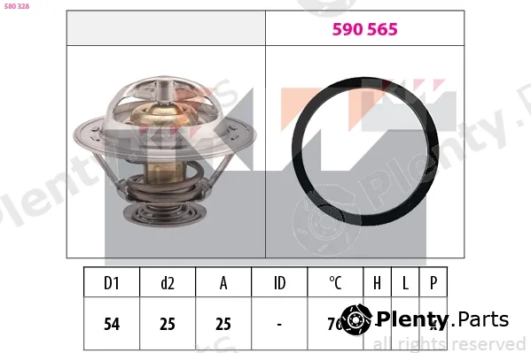 KW 580328 — Thermostat, coolant Made in Italy - OE Equivalent