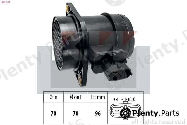 KW 491537 — Mass Air Flow Sensor Made in Italy - OE Equivalent
