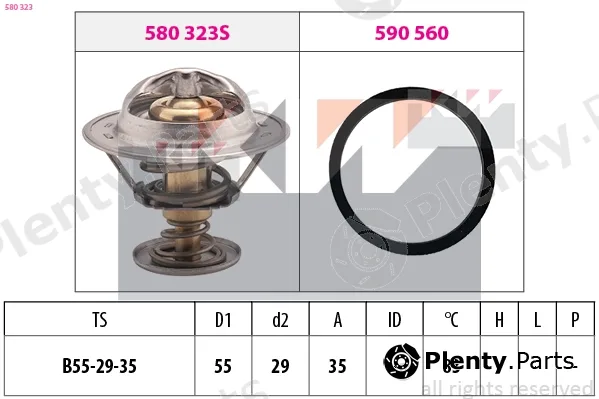 KW 580323 — Thermostat, coolant Made in Italy - OE Equivalent