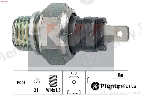 KW 500000 — Oil Pressure Switch Made in Italy - OE Equivalent