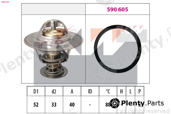 KW 580537 — Thermostat, coolant Made in Italy - OE Equivalent