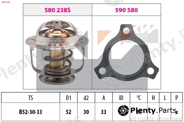 KW 580238 — Thermostat, coolant Made in Italy - OE Equivalent