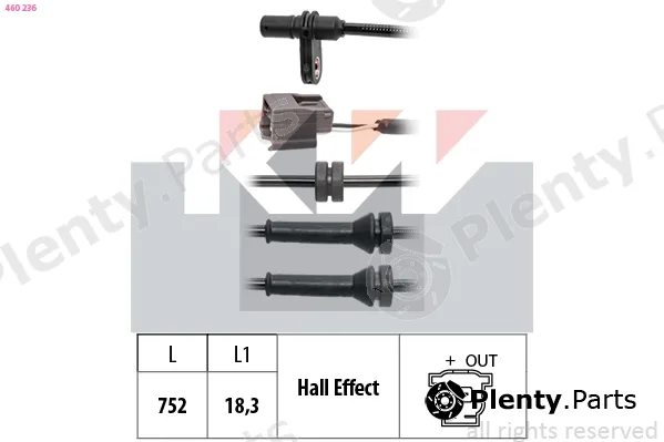 KW 460236 — Sensor, wheel speed Made in Italy - OE Equivalent