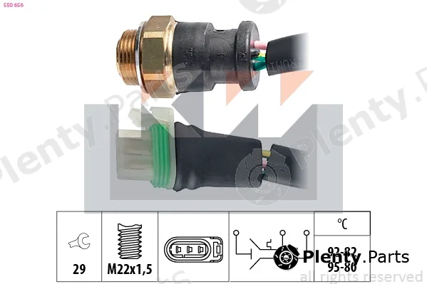 KW 550656 — Temperature Switch, radiator fan Made in Italy - OE Equivalent
