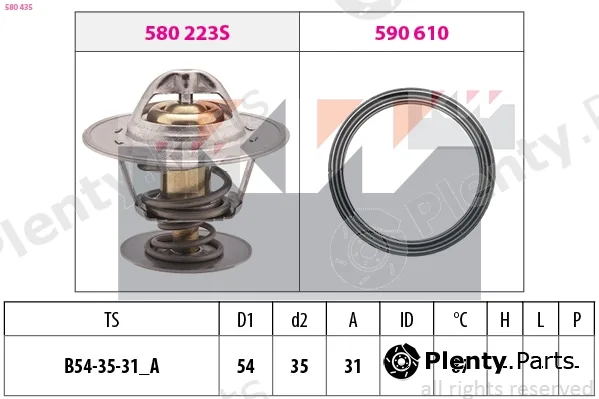 KW 580435 — Thermostat, coolant Made in Italy - OE Equivalent
