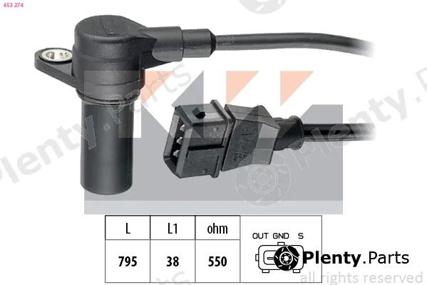 KW 453274 — Sensor, crankshaft pulse Made in Italy - OE Equivalent