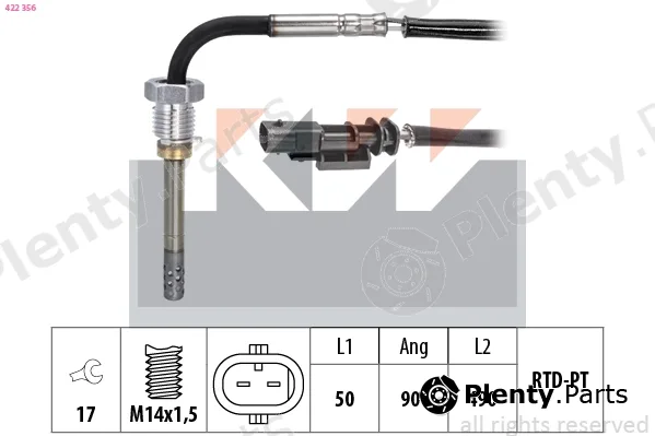 KW 422356 — Sensor, exhaust gas temperature Made in Italy - OE Equivalent