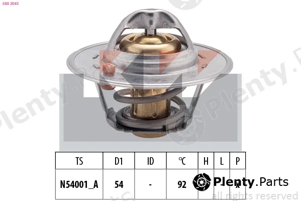 KW 580204S — Thermostat, coolant Made in Italy - OE Equivalent