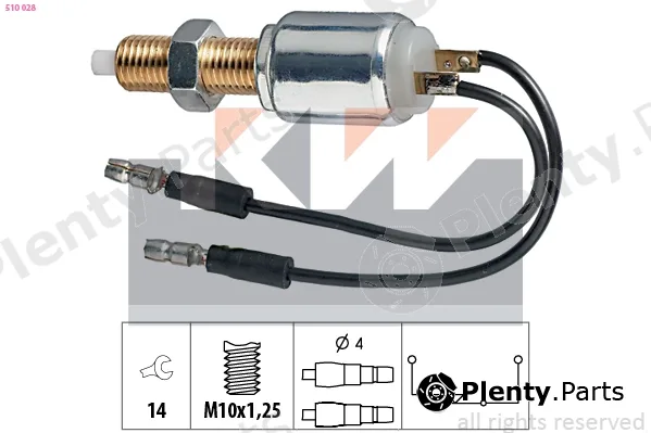 KW 510028 — Stop Light Switch Made in Italy - OE Equivalent