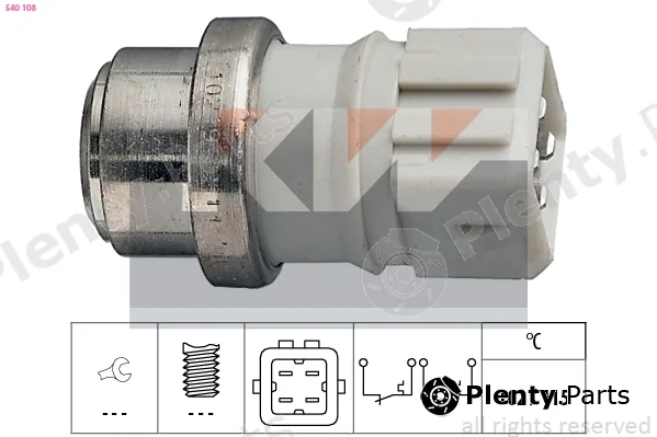 KW 540108 — Temperature Switch, coolant warning lamp Made in Italy - OE Equivalent