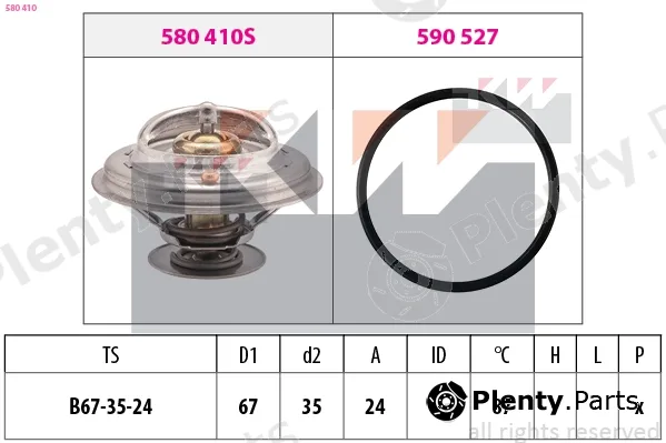 KW 580410 — Thermostat, coolant Made in Italy - OE Equivalent