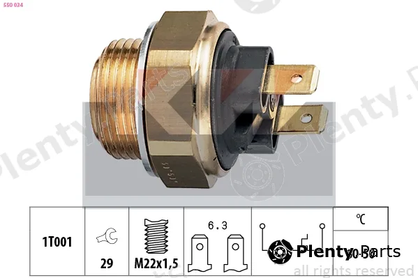 KW 550034 — Temperature Switch, radiator fan Made in Italy - OE Equivalent