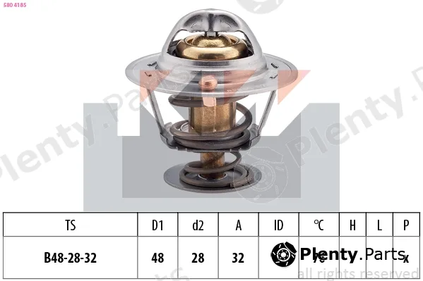 KW 580418S — Thermostat, coolant Made in Italy - OE Equivalent