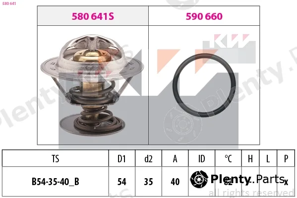 KW 580641 — Thermostat, coolant Made in Italy - OE Equivalent
