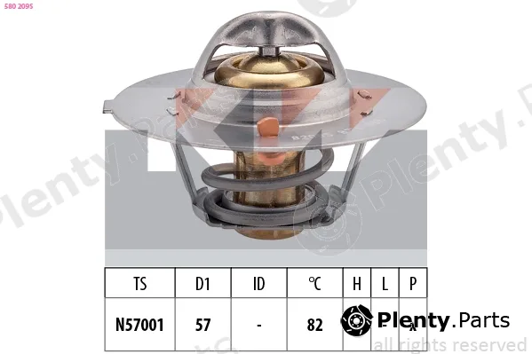 KW 580209S — Thermostat, coolant Made in Italy - OE Equivalent