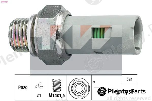 KW 500151 — Oil Pressure Switch Made in Italy - OE Equivalent