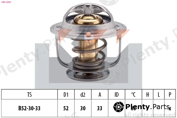 KW 580238S — Thermostat, coolant Made in Italy - OE Equivalent
