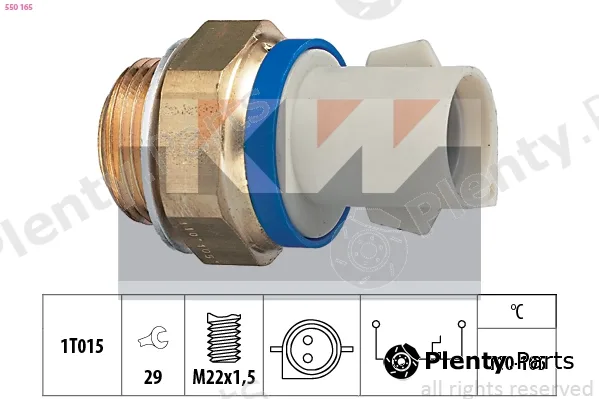 KW 550165 — Temperature Switch, radiator fan Made in Italy - OE Equivalent