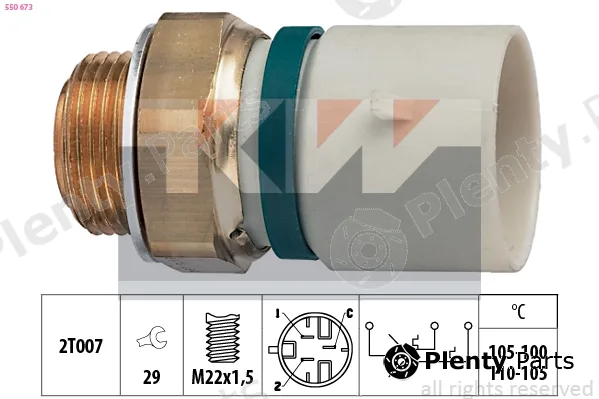 KW 550673 — Temperature Switch, radiator fan Made in Italy - OE Equivalent