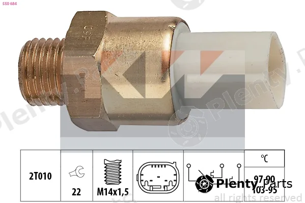 KW 550684 — Temperature Switch, radiator fan Made in Italy - OE Equivalent