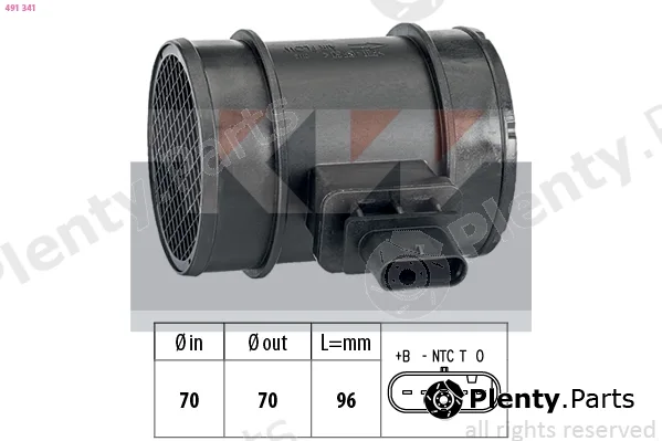 KW 491341 — Mass Air Flow Sensor Made in Italy - OE Equivalent