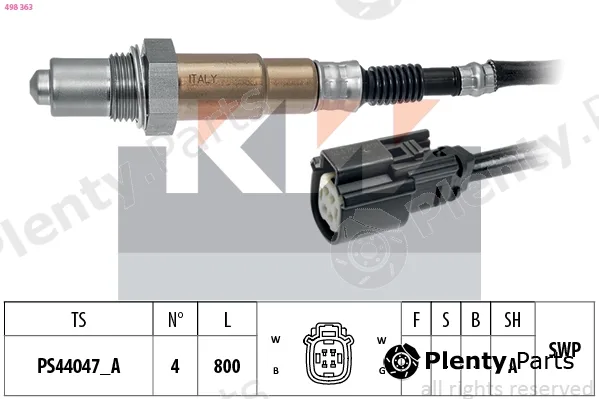 KW 498363 — Lambda Sensor Made in Italy - OE Equivalent