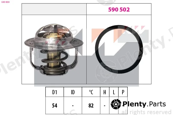 KW 580800 — Thermostat, coolant Made in Italy - OE Equivalent