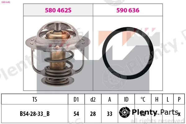 KW 580645 — Thermostat, coolant Made in Italy - OE Equivalent