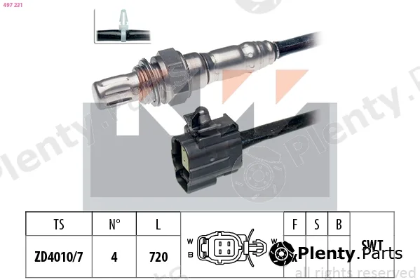 KW 497231 — Lambda Sensor Made in Italy - OE Equivalent