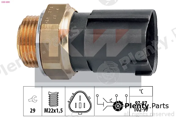 KW 550690 — Temperature Switch, radiator fan Made in Italy - OE Equivalent