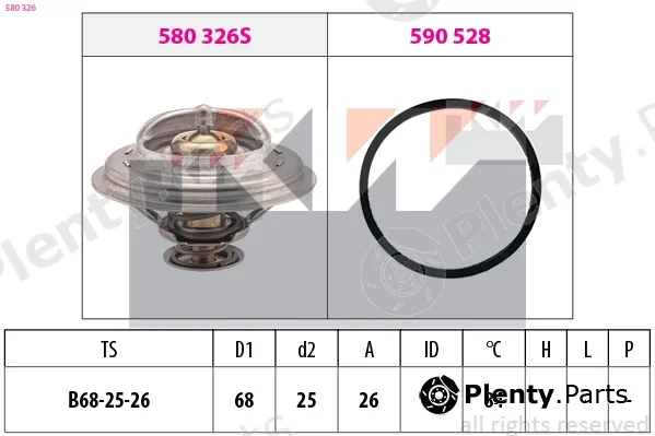 KW 580326 — Thermostat, coolant Made in Italy - OE Equivalent