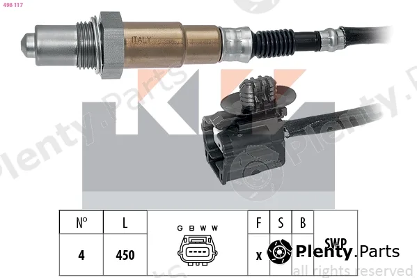 KW 498117 — Lambda Sensor Made in Italy - OE Equivalent