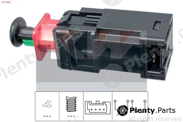 KW 510208 — Stop Light Switch Made in Italy - OE Equivalent