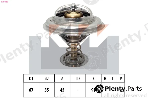 KW 579989 — Thermostat, coolant Made in Italy - OE Equivalent