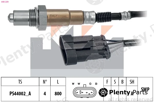 KW 498239 — Lambda Sensor Made in Italy - OE Equivalent