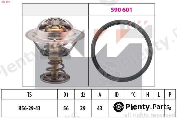 KW 580339 — Thermostat, coolant Made in Italy - OE Equivalent