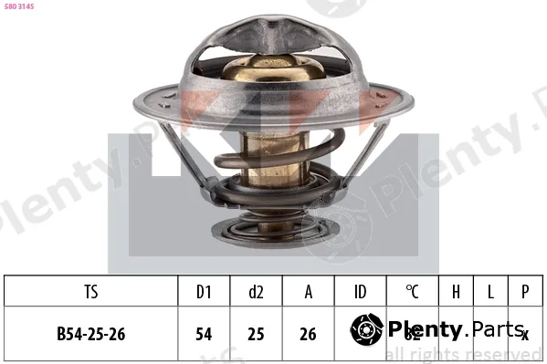KW 580314S — Thermostat, coolant Made in Italy - OE Equivalent