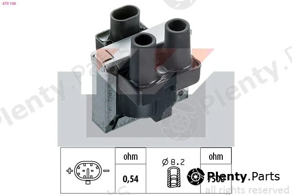 KW 470146 — Ignition Coil Made in Italy - OE Equivalent